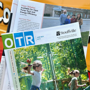 Picture of OTR Stouffville magazine highlighting an article with OnPoint Home Services